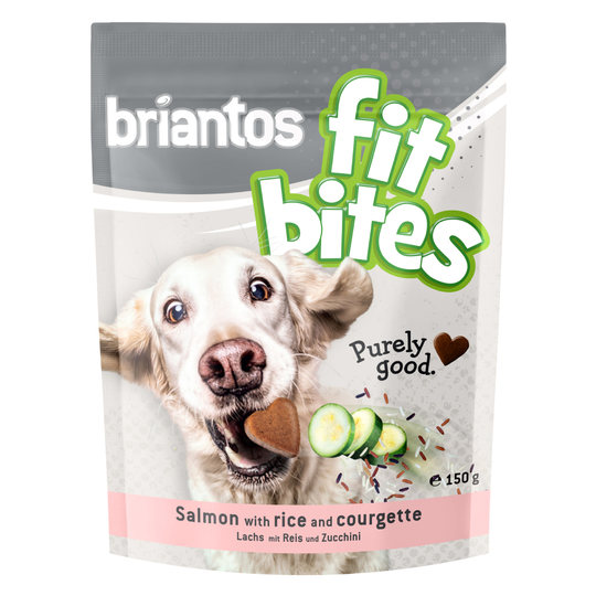Briantos FitBites - Lax med ris och zucchini Ekonomipack: 3 x 150 g refill