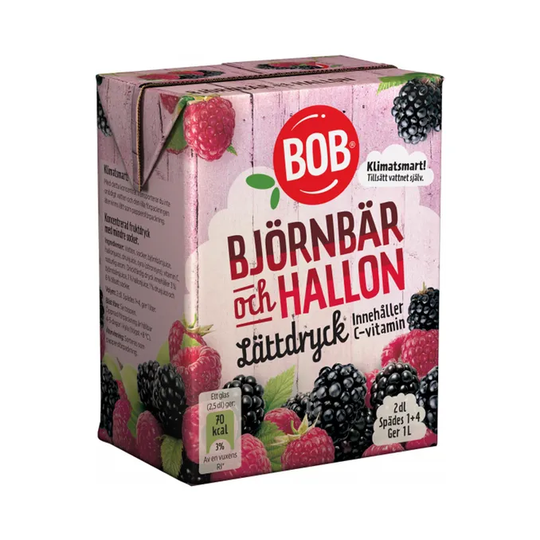 BOB 4 x Lättdryck Björnbär & Hallon