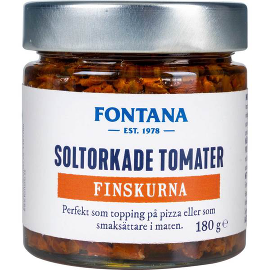 Fontana Soltorkade tomater Finskurna 180 g
