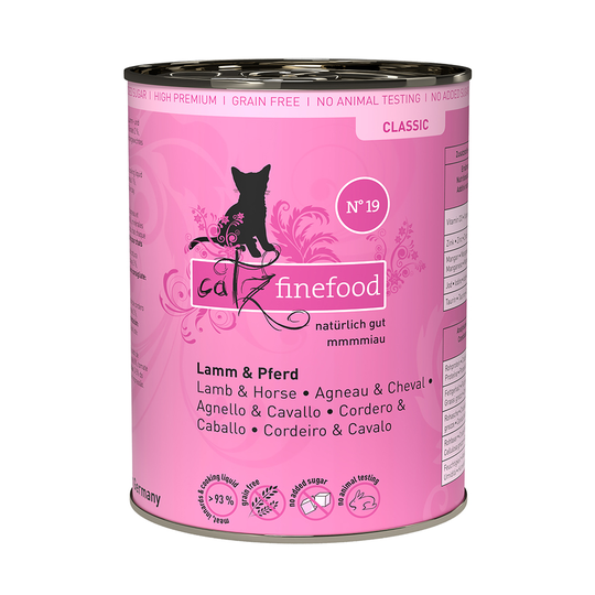 Ekonomipack: catz finefood på burk 24 x 400 g - Lamm & häst