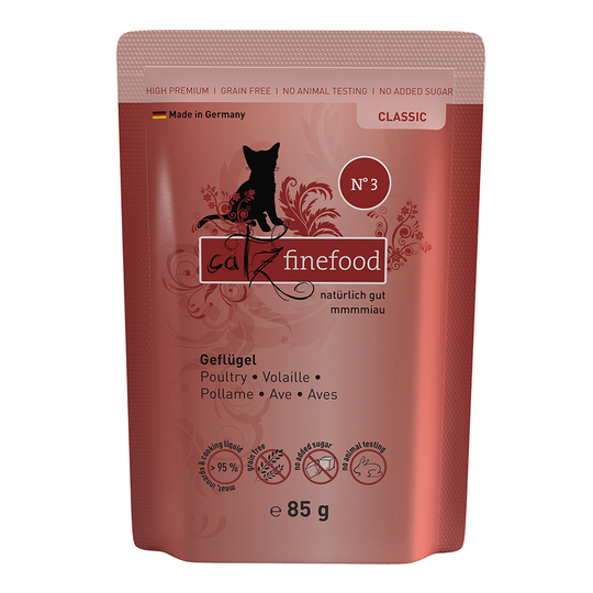catz finefood i portionspåse 8 x 85 g - Fjäderfä