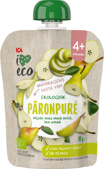 ICA I Love Eco Päronpuré 90 g