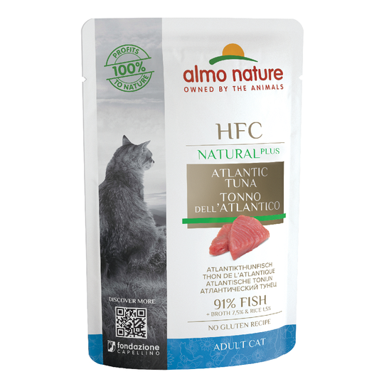 Ekonomipack: Almo Nature HFC Natural Plus 24 x 55 g - Tonfisk från Atlanten