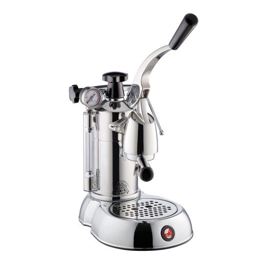La Pavoni - Stradivari Professional Manuell kaffemaskin med hävarm 950 W Kromad Mässing Svart knopp
