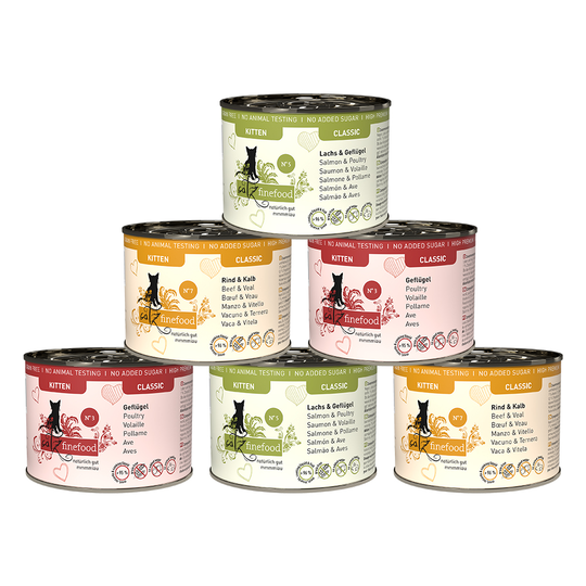 catz finefood Kitten 200 g konserv - 6 x 200 g Mix (3 sorter)
