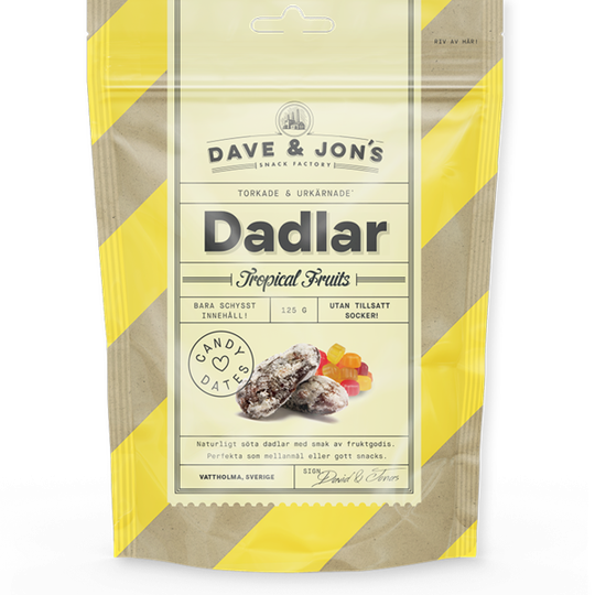 Dave & Jon´s Dadlar Tropical Fruit 125 g