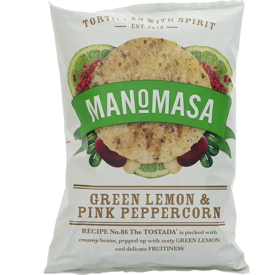 Manomasa Tortilla Chips Gröna Bönor Citron