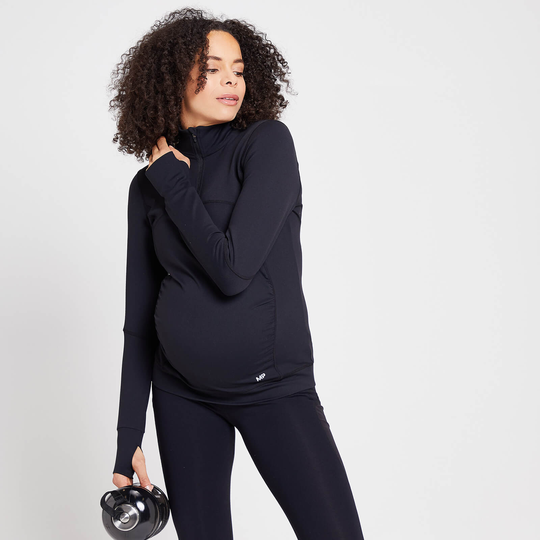 MP Women's Power Maternity 1/4 Zip - Svart - S