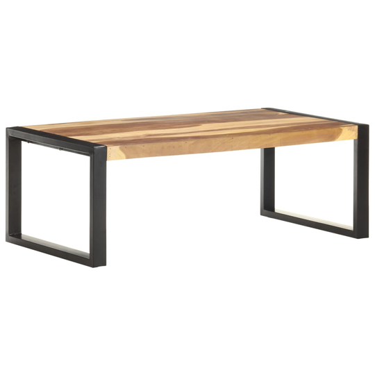 vidaXL Soffbord 110x60x40 cm massivt trä med sheshamfinish