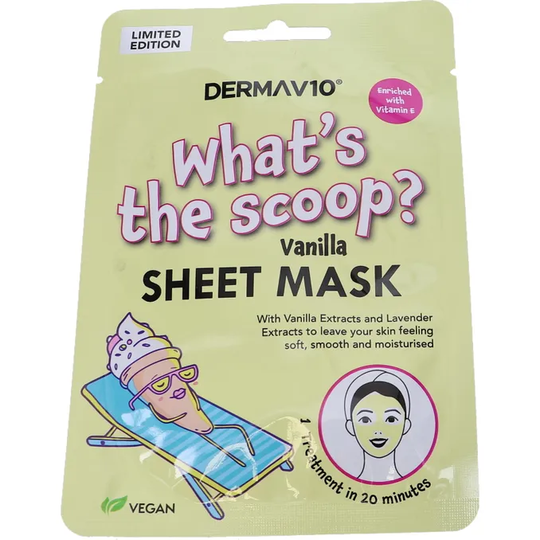 Derma V10 Ansiktsmask Vanilj