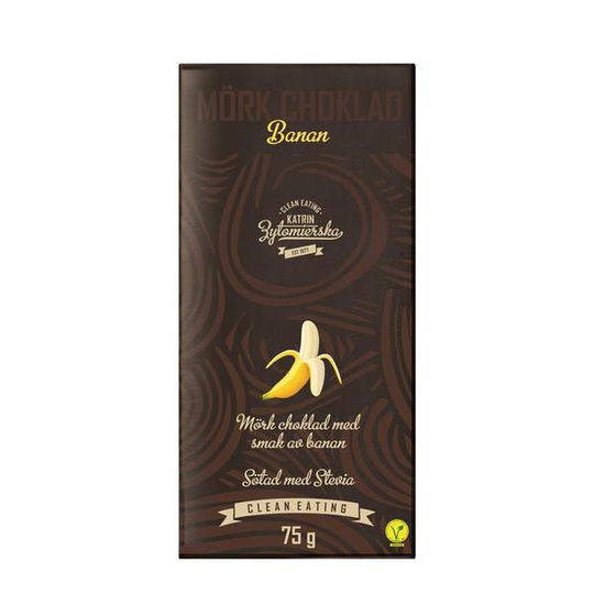Clean Eating Mörkchoklad Banan 75 g