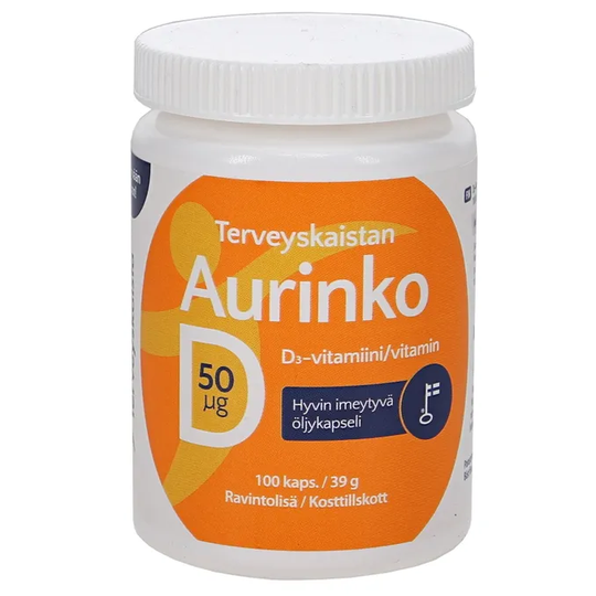 Terveyskaista Kosttillskott D3-vitaminer