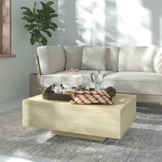 vidaXL Soffbord sonoma-ek 85x55x31 cm spånskiva