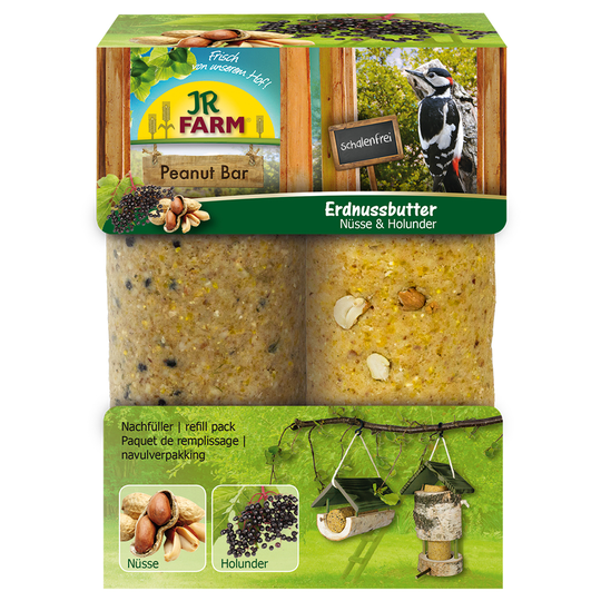 JR Garden Peanut Bar nötter & fläder - 6 st à 350 g