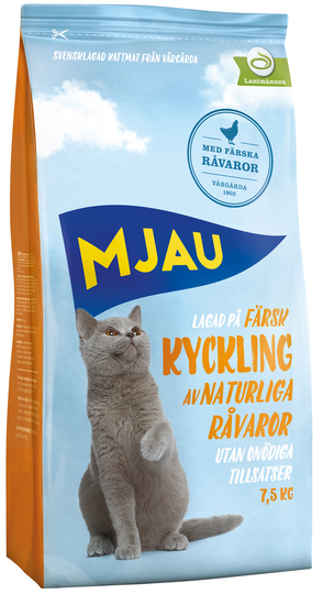 Mjau Torrfoder med kyckling 7,5kg