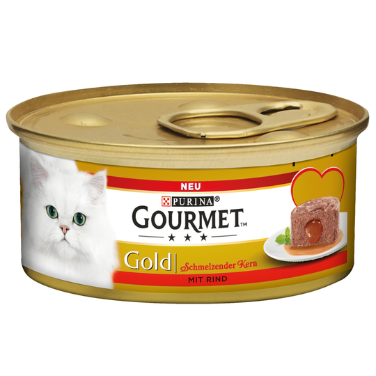 24 + 12 på köpet! 36 x 85 g Gourmet Gold - Melting Heart - Nötkött