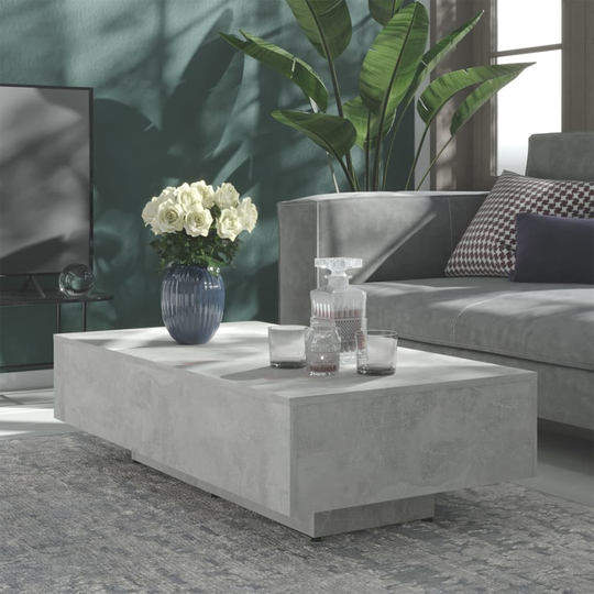 vidaXL Soffbord betonggrå 115x60x31 cm spånskiva