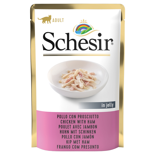 Schesir Jelly Pouch 6 x 85 g Kycklingfilé & skinka