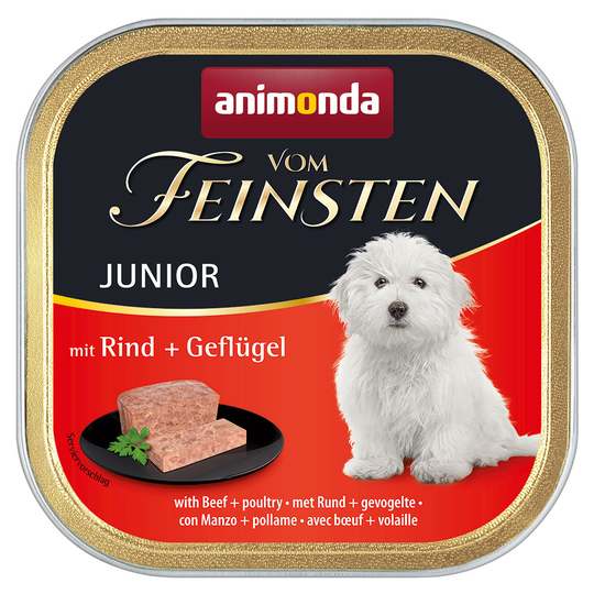 Gourmetpaket: Animonda Vom Feinsten 24 x 150 g - Junior: Nötkött & fågel