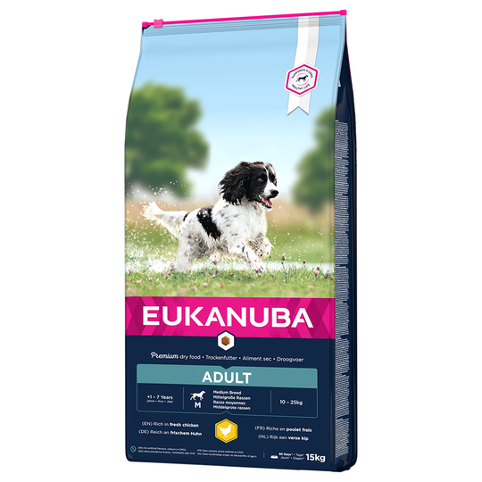 Eukanuba Adult Medium Breed Chicken - 15 kg
