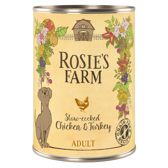 Sparpris! Rosie's Farm 24 x 400 g - Chicken & Turkey