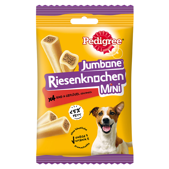2 + 1 på köpet! 3 x Pedigree Jumbone - Rind: Mini (3 x 160 g)