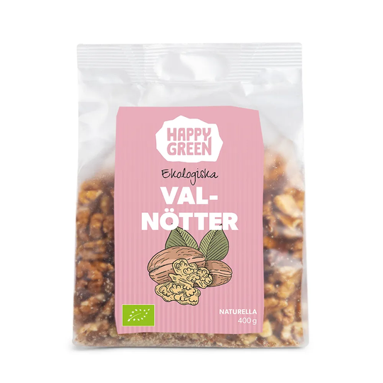 Happy Green Valnötter, 400g ekologisk