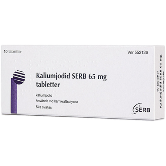 Kaliumjodid SERB Tablett 65mg Blister, 10tabletter
