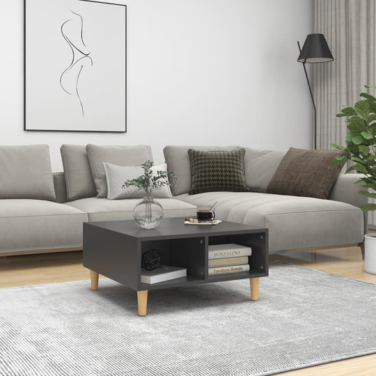 vidaXL Soffbord grå 60x60x30 cm spånskiva