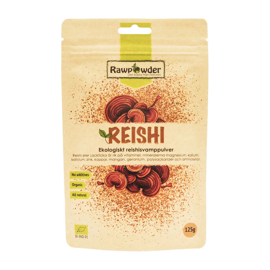 Rawpowder Reishi lacktickasvamp, 125g pulver ekologisk