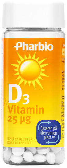 Pharbio D3 Vitamin Tablett 180st