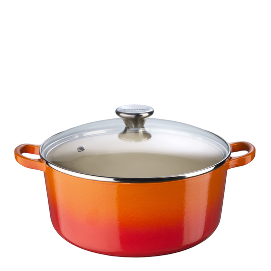 Le Creuset - Signature Gjutjärnsgryta Rund Glaslock 5,3 L Volcanic