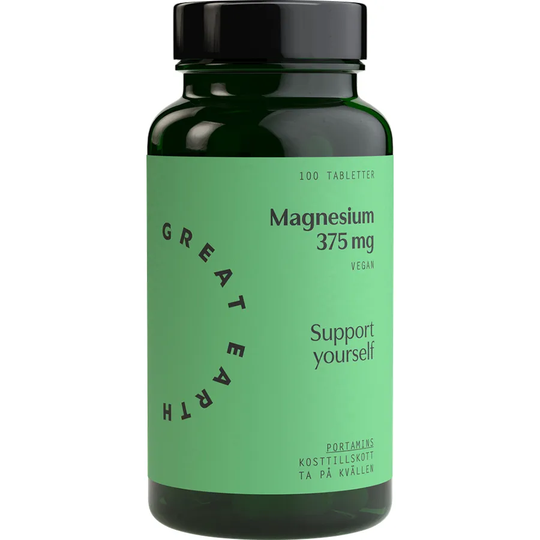 Great Earth Magnesium 375 mg, 100 tabletter