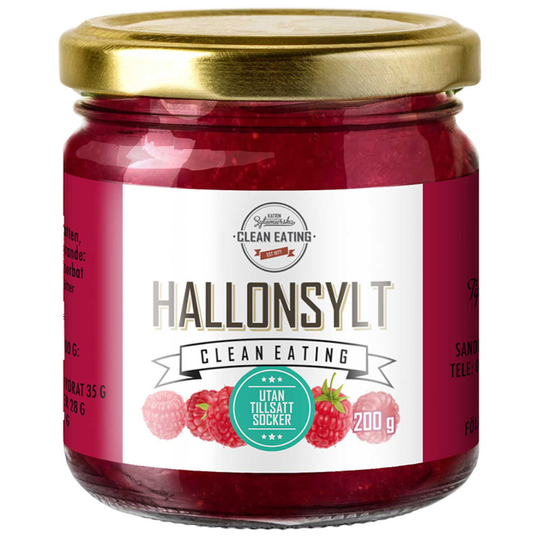 Clean Eating Hallonsylt 200 g