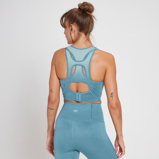 MP Women's Velocity Ultra Seamless Sports Bra - Blå - XXS