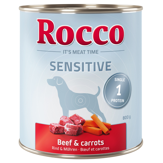 Rocco Sensitive 6 x 800 g - Nötkött & morötter