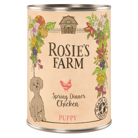 Rosie's Farm Puppy 6 x 400 g - Puppy: Chicken