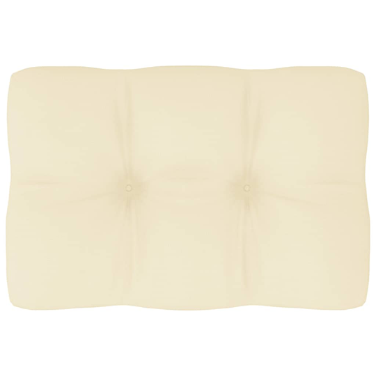vidaXL Dyna till pallsoffa gräddvit 60x40x10 cm