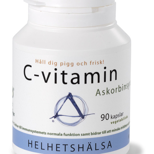 Helhetshälsa C-vitamin askorbinsyra 90 kapslar