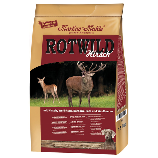 Ekonomipack: Markus-Mühle hundfoder 2 x 15 kg - Rotwild Hjort (2 x 15 kg)