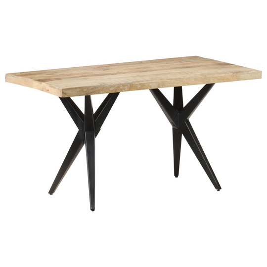 vidaXL Matbord 140x70x76 cm grovt mangoträ