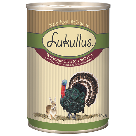 Lukullus Vildkanin & kalkon - 6 x 400 g