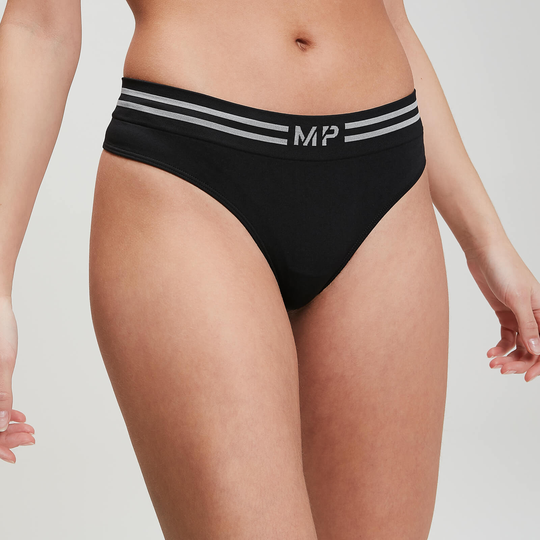 MP Seamless Thong för kvinnor - Svart - XS
