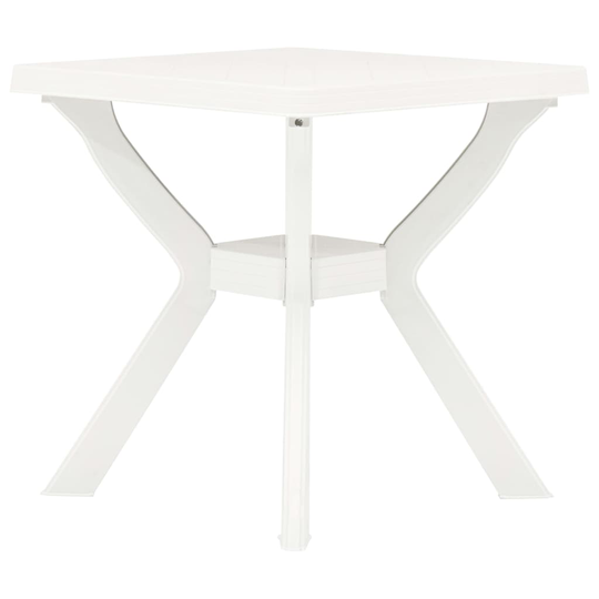 vidaXL Cafébord vit 70x70x72 cm plast