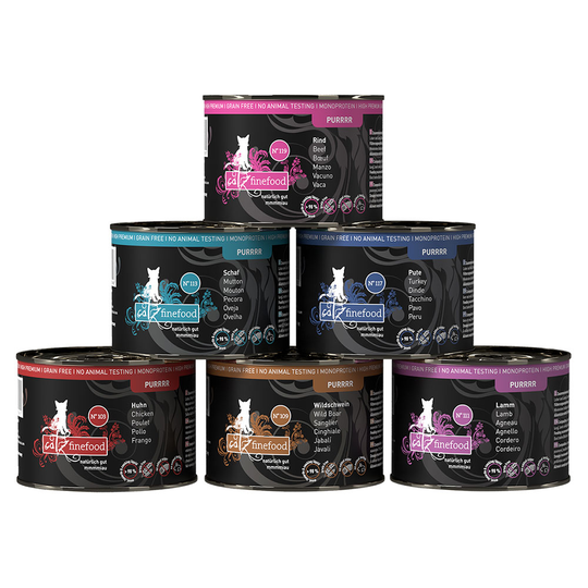 Ekonomipack: catz finefood Purrrr 12 x 200 g - Mix I (6 sorter)