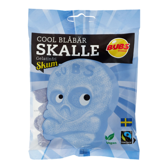 Bubs Blåbärsskallar Påse - 90 gram
