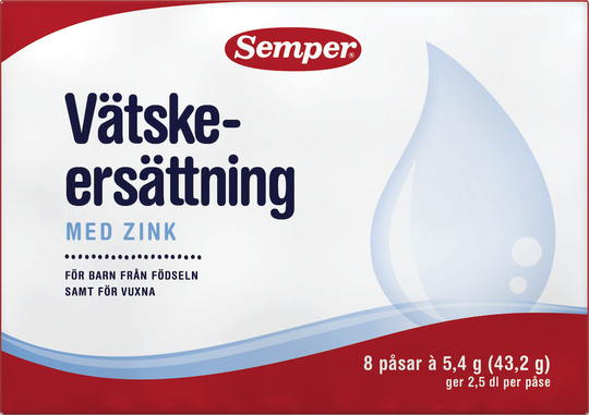 Semper Vätskeersättning med zink 2mån+ Dospåse 8st