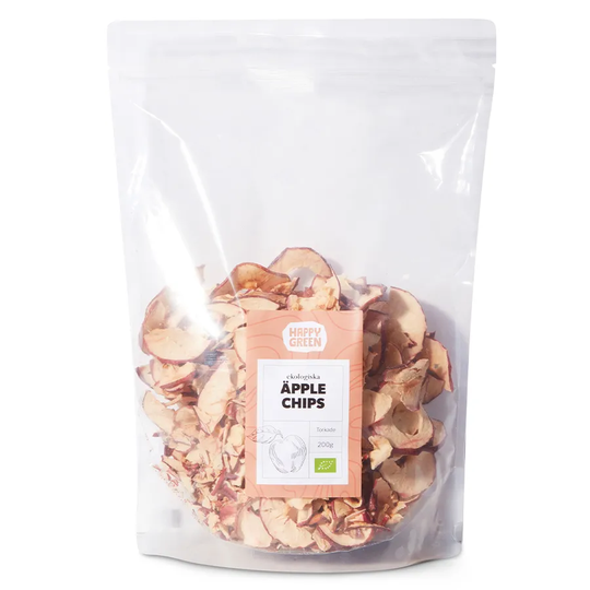 Happy Green Äpplechips, 200g ekologisk
