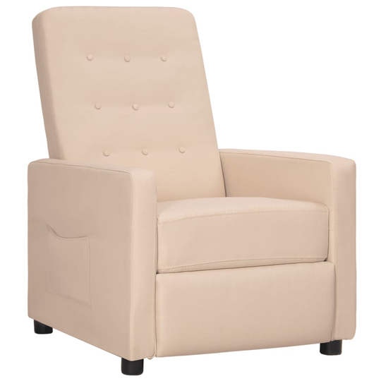 vidaXL Reclinerfåtölj taupe tyg