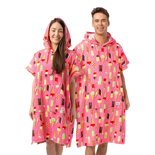 Handduks Poncho Isglass Rosa - Small/Medium